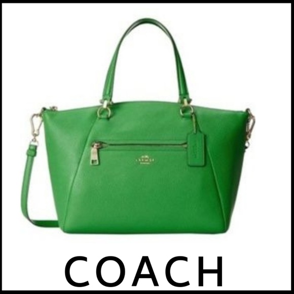 Coach Handbags - NWT COACH Pebbled Leather Green Xbody/Satchel